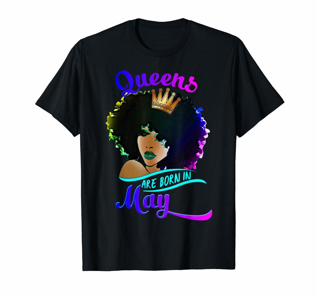 Queens Are Born In May Birthday T-Shirt Black Women Gifts Hoodies