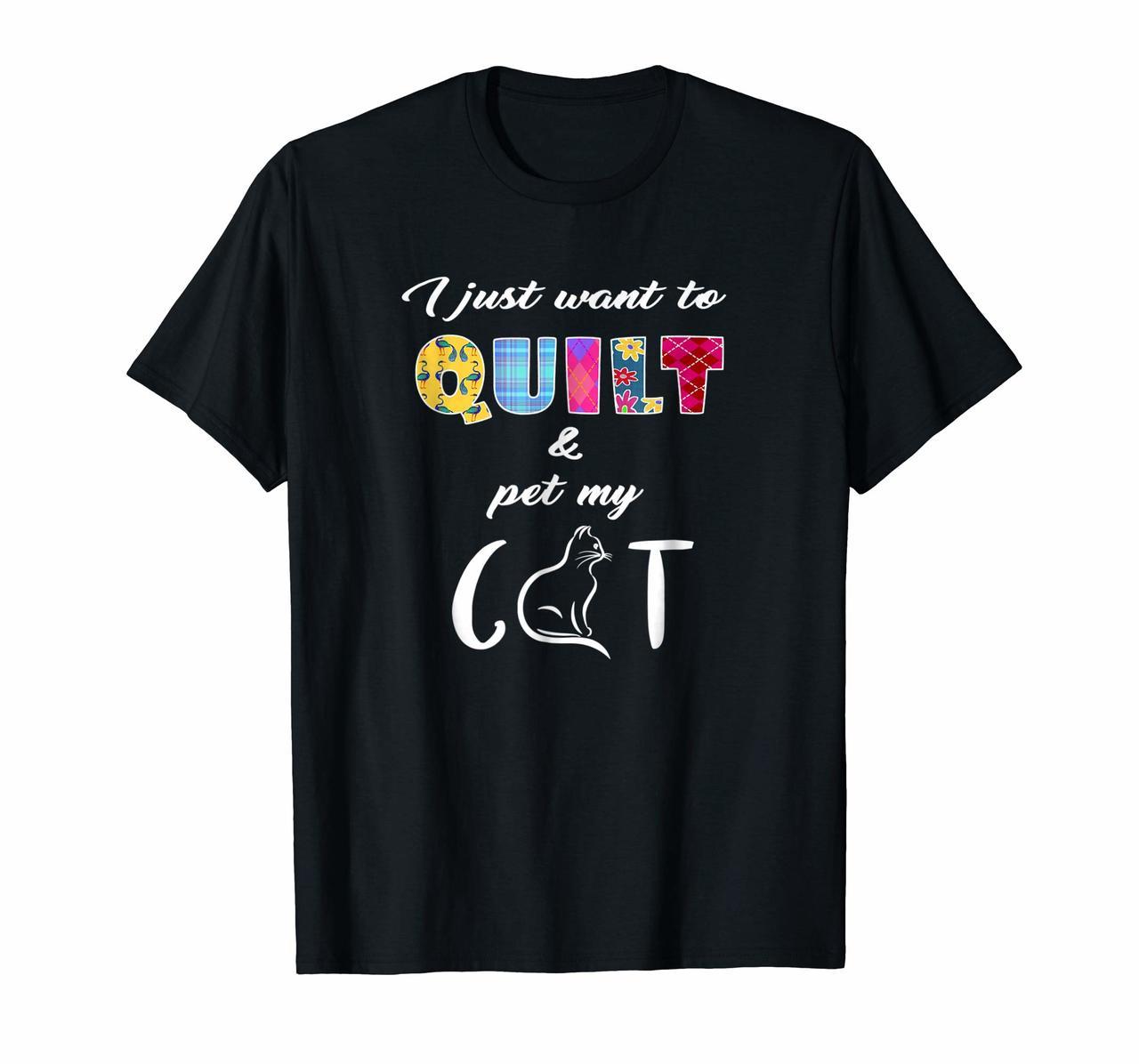 Quilt Cat Shirt Seamstress Quilter TShirt Sewing Gift Idea Hoodies