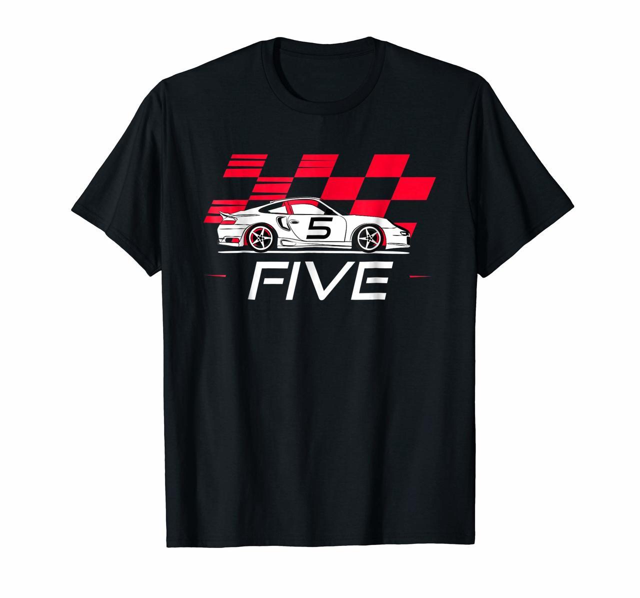 Race Car 5th Birthday T-Shirt Five Year Old Boy Party Hoodies