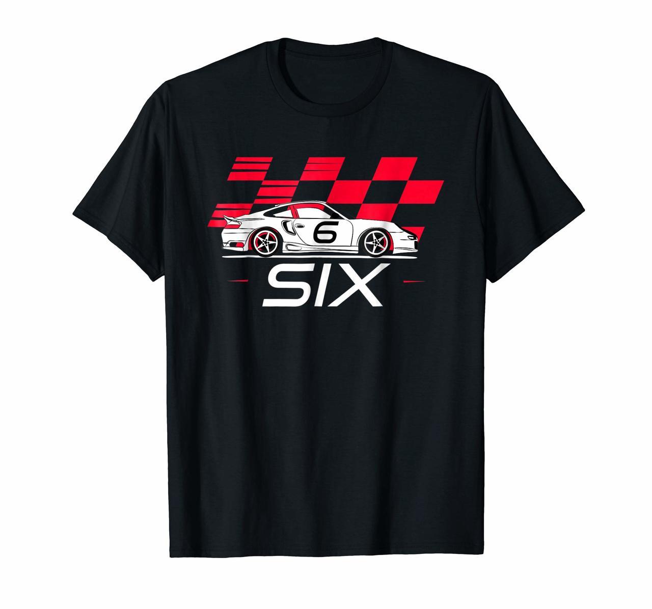 Race Car 6th Birthday T-Shirt Six Year Old Boy Party Hoodies