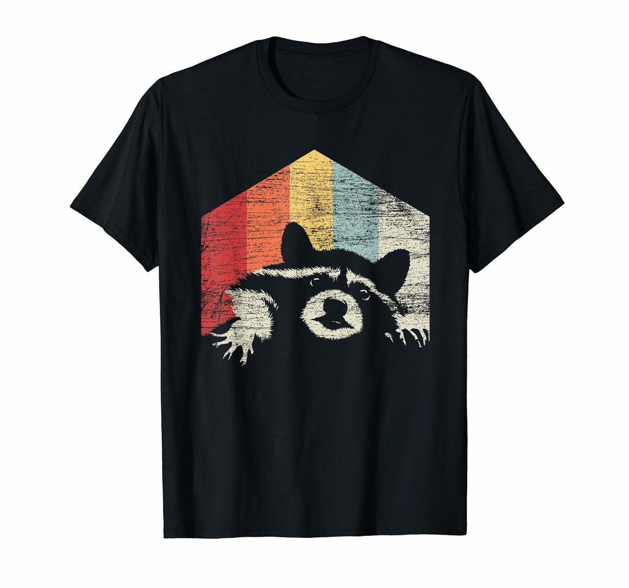 Racoon T-Shirt Vintage Men Hoodies