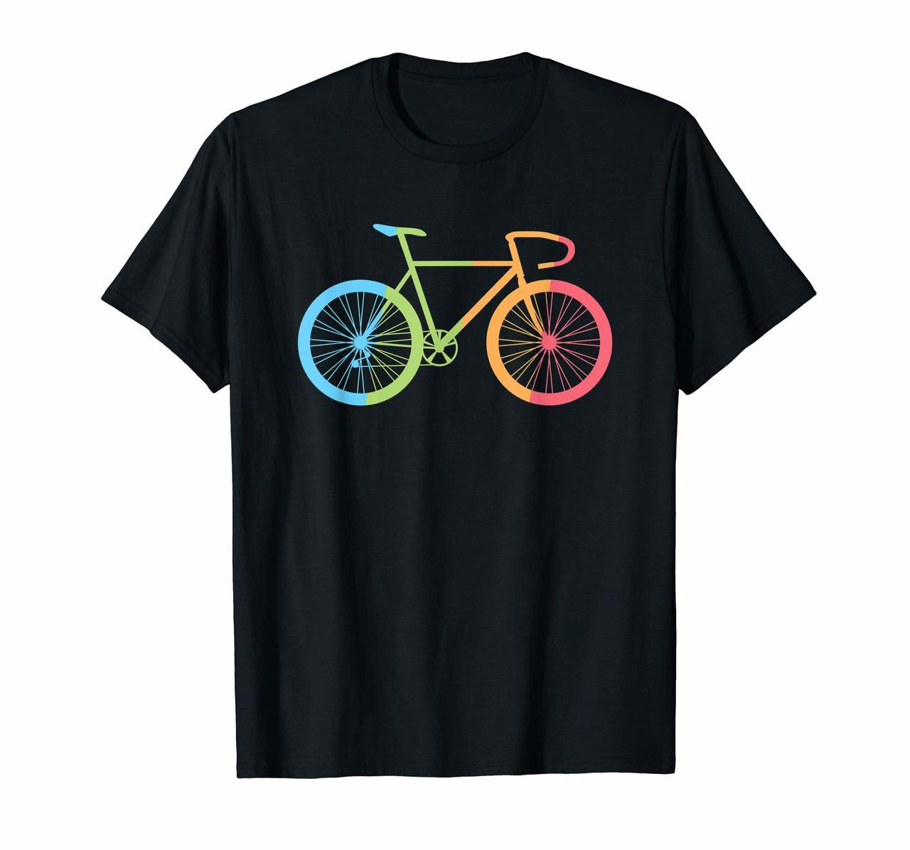 Rainbow Biking Bicycle Cyclist Men Women Youth T-Shirt Hoodies