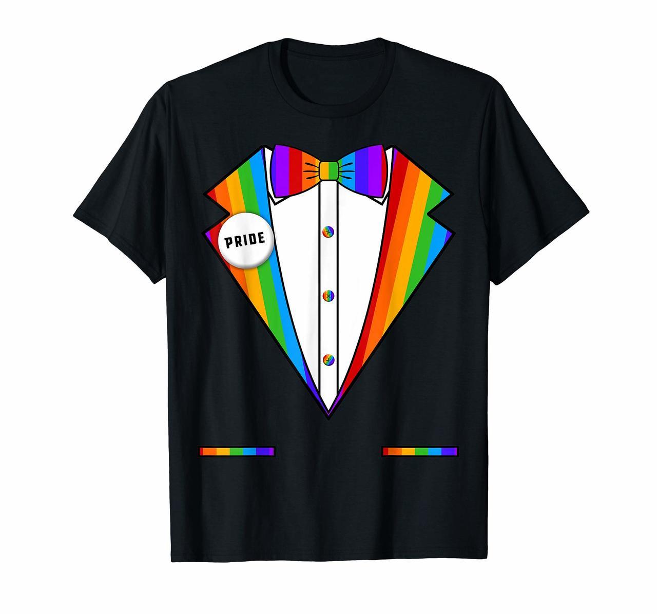 Rainbow Gay Pride Tuxedo Shirt LGBT LGBTQ Pride Month Hoodies