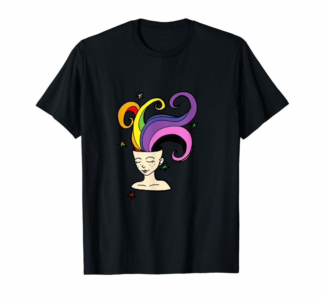 Rainbow Girl - Free Your Imagination Dream Fantasy T-Shirt Hoodies
