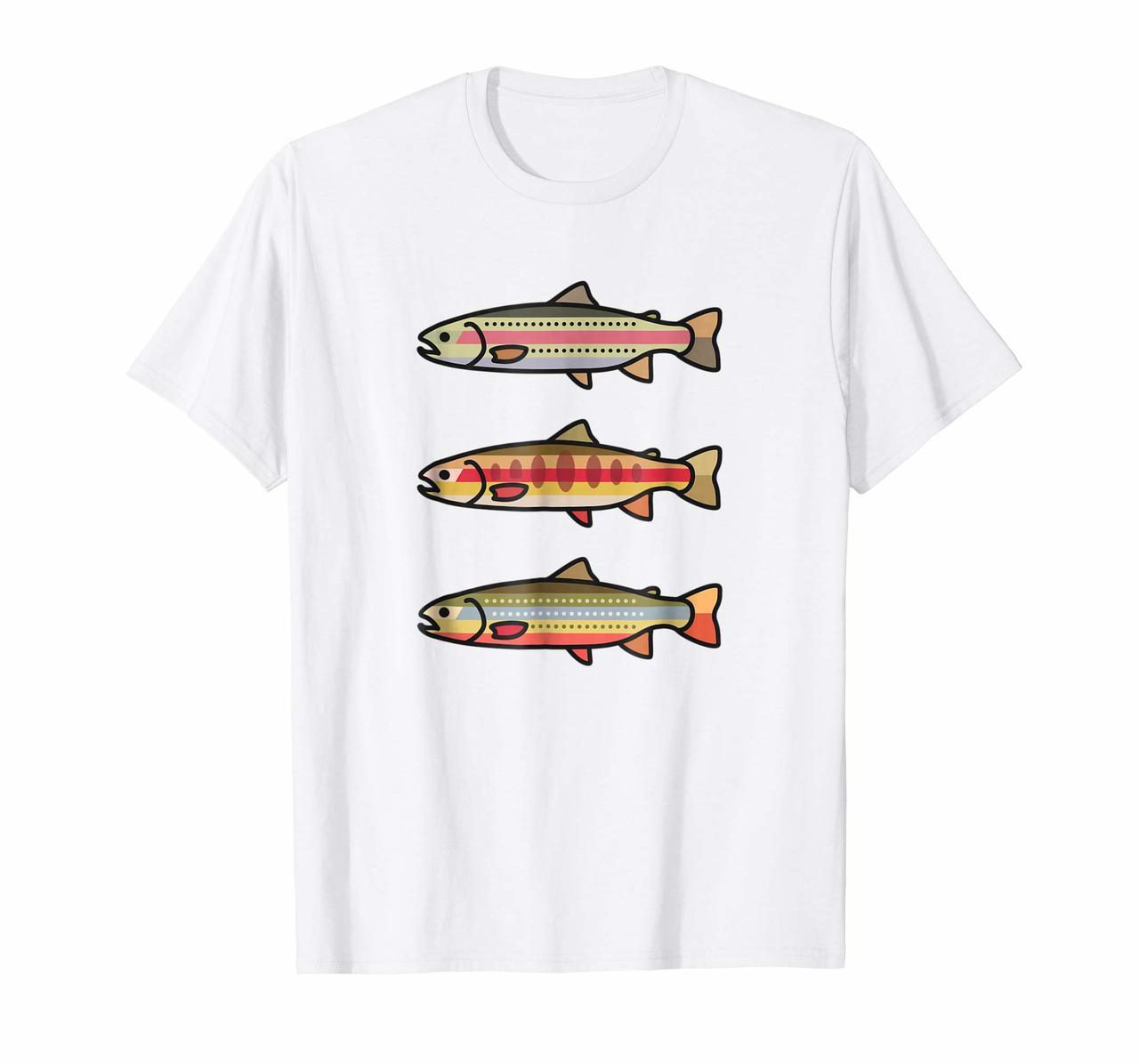 Rainbow Golden Brook Trout T-Shirt Fishing Gift for Anglers Hoodies
