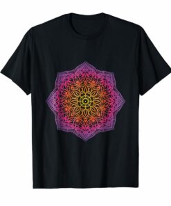 Rainbow Mandala Yoga Prana Om Shirt Hoodies