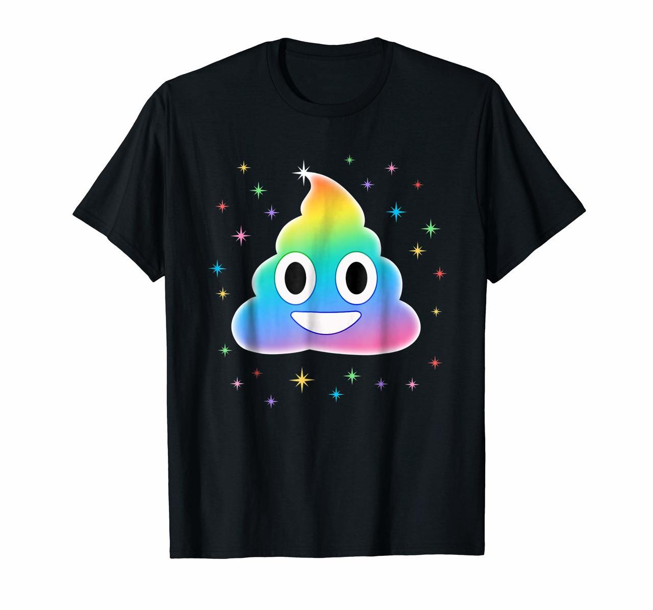 Rainbow Poop Emoji - Magic Unicorn Poo Funny T-Shirt Hoodies