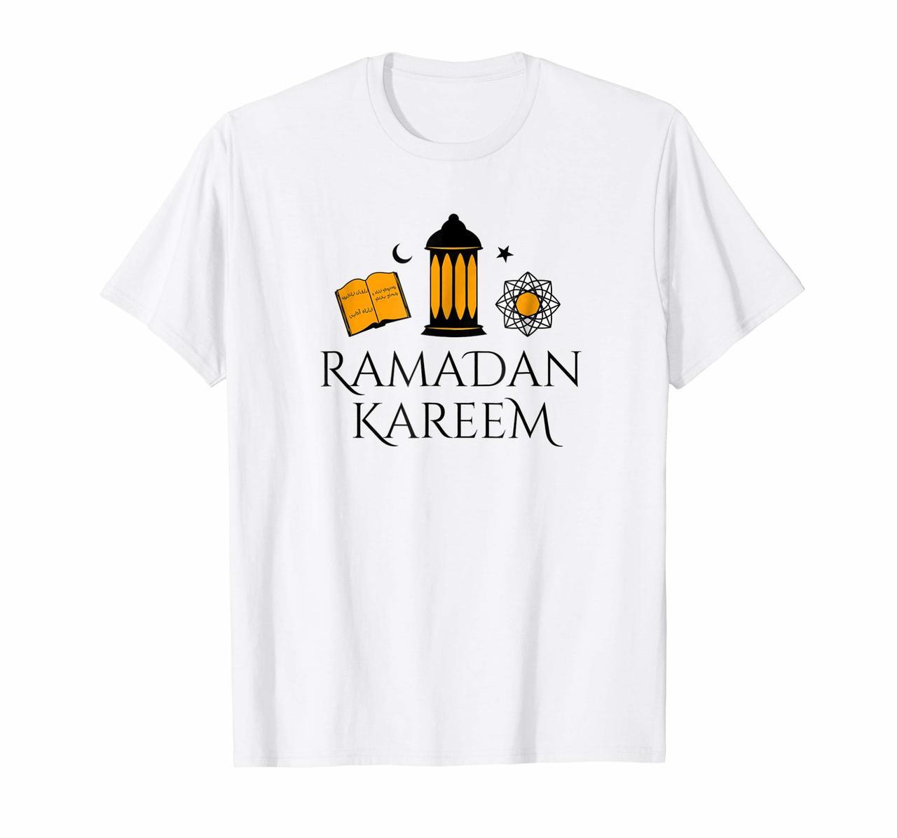 Ramadan Kareem T-Shirt With Ramadan Lantern and Holy Book Hoodies
