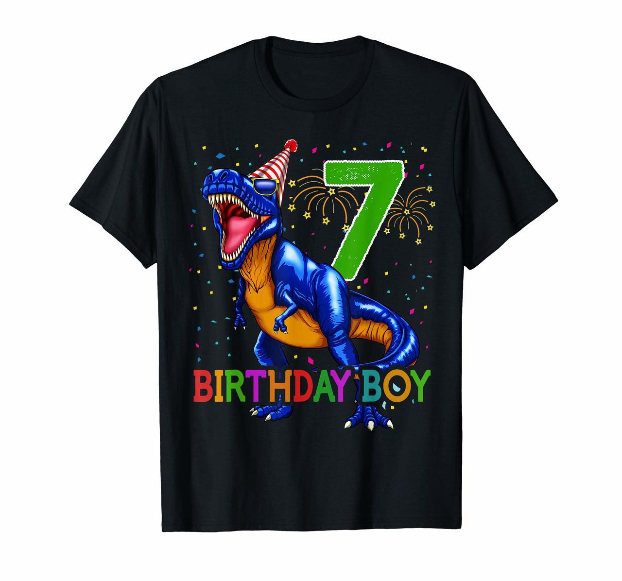 Rawr Im 7 7th Birthday Dinosaur Shirts Boys Dinosaur Gift Hoodies