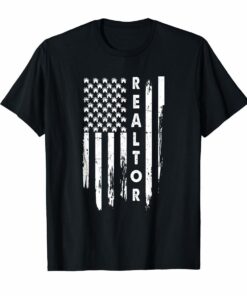 Realtor American Flag Home Icon Shirt Hoodies