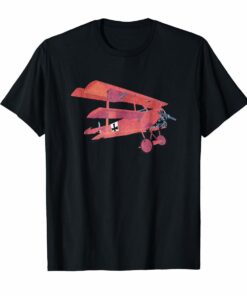 Red Baron Triplane Tshirt Gift Fokker DR1 Retro Plane WW1 Hoodies