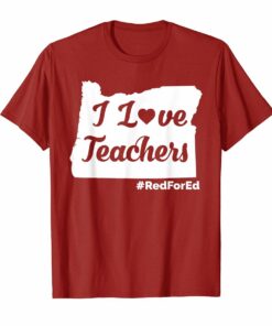Red For Ed Shirt Oregon RedforED Teacher Hoodies