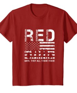 Red Friday Military T-Shirt Remember Everyone Deployed Tee link Hoodies