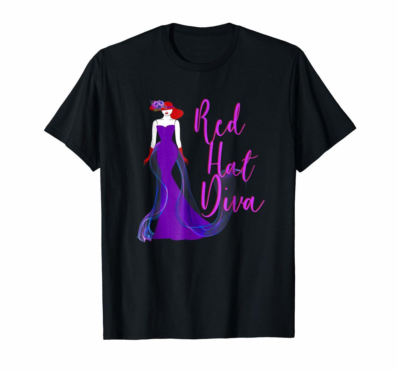 Red Hat Diva Vintage Style T Shirt Hoodies