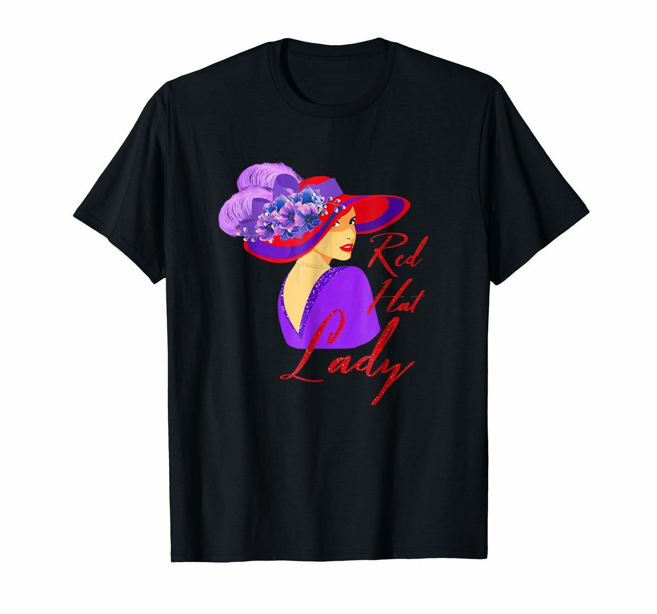 Red Hat Elegant Lady Vintage Style T Shirt Hoodies