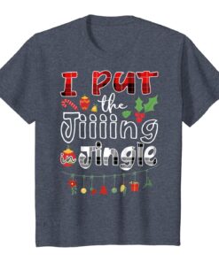Red Plaid I Put The J-I-I-I-Ing In Jingle Christmas Gift T-Shirt Hoodies