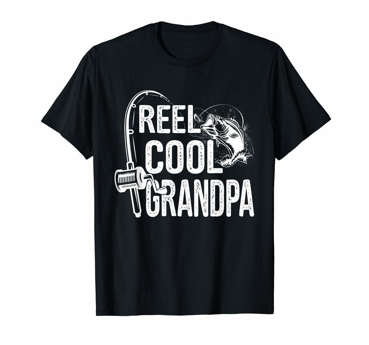 Reel Cool Grandpa T-Shirt Fishing Lover Gift For Fathers Day Hoodies