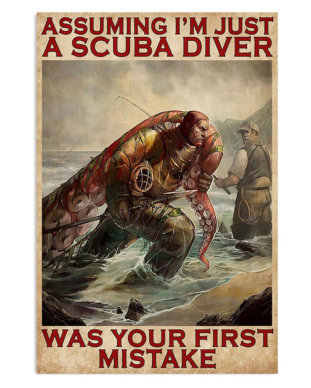 Scuba Diving I'm Just A Scuba Diver Scuba Diver Poster
