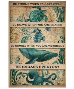 Sea Creatures Gift For Sand Beach Sea Lover Poster