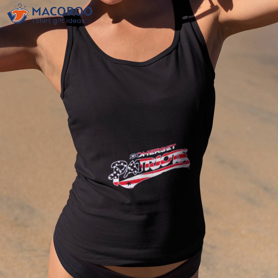 Somerset Patriots Adult Stars & Stripes Softstyle Wordmark Shirt