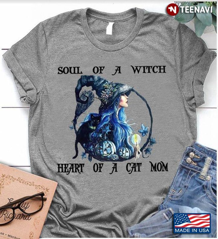 Soul Of A Witch Heart Of A Cat Mom New VersionShirt