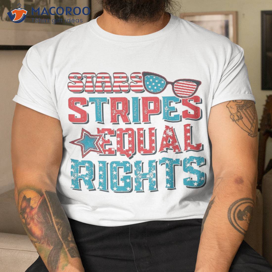 Stars Stripes Equal Rights Funny 4th Of July 's Shirt