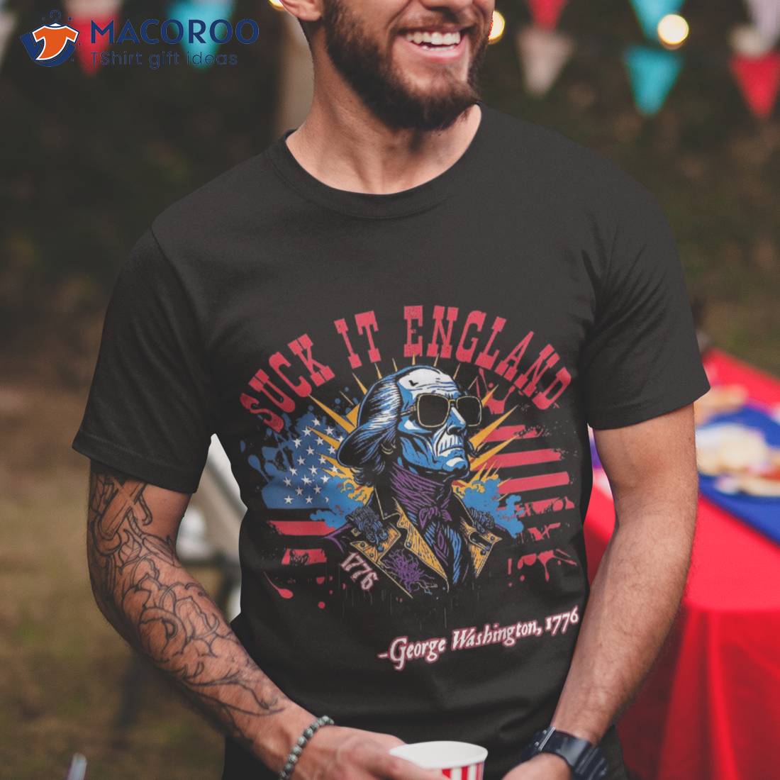 Suck-it England Funny 4th Of July George Washington 1776 Shirt