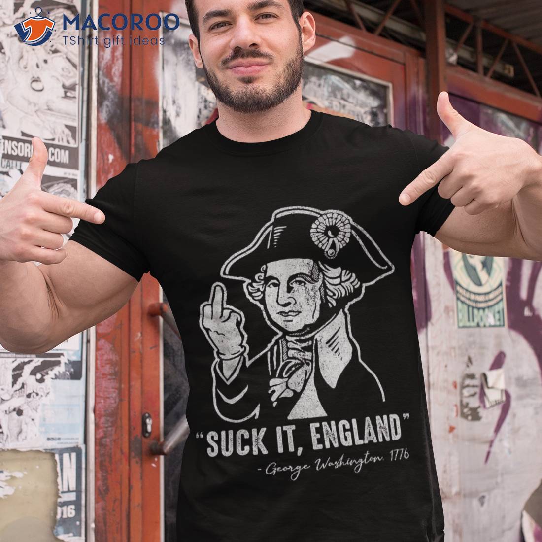 Suck It England Funny 4th Of July George Washington 1776 Shirt