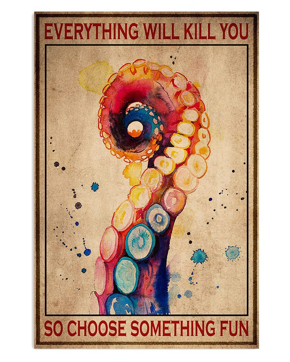 Summer Beach Ocean Choose Something Fun Sand Sea Ocean Lover Poster