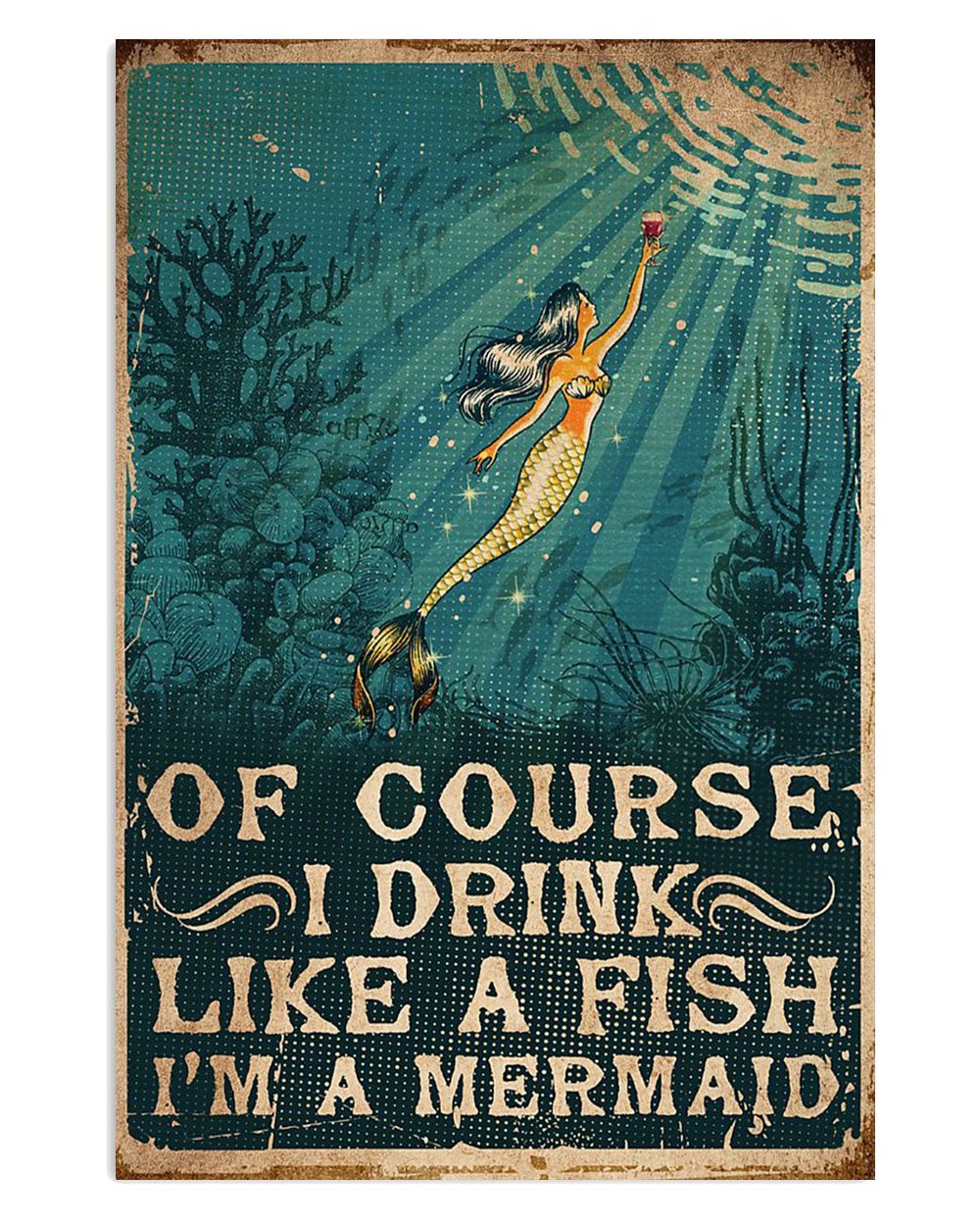 Summer Beach Ocean Like A Fish I'm A Mermaid Sand Sea Ocean Lover Poster