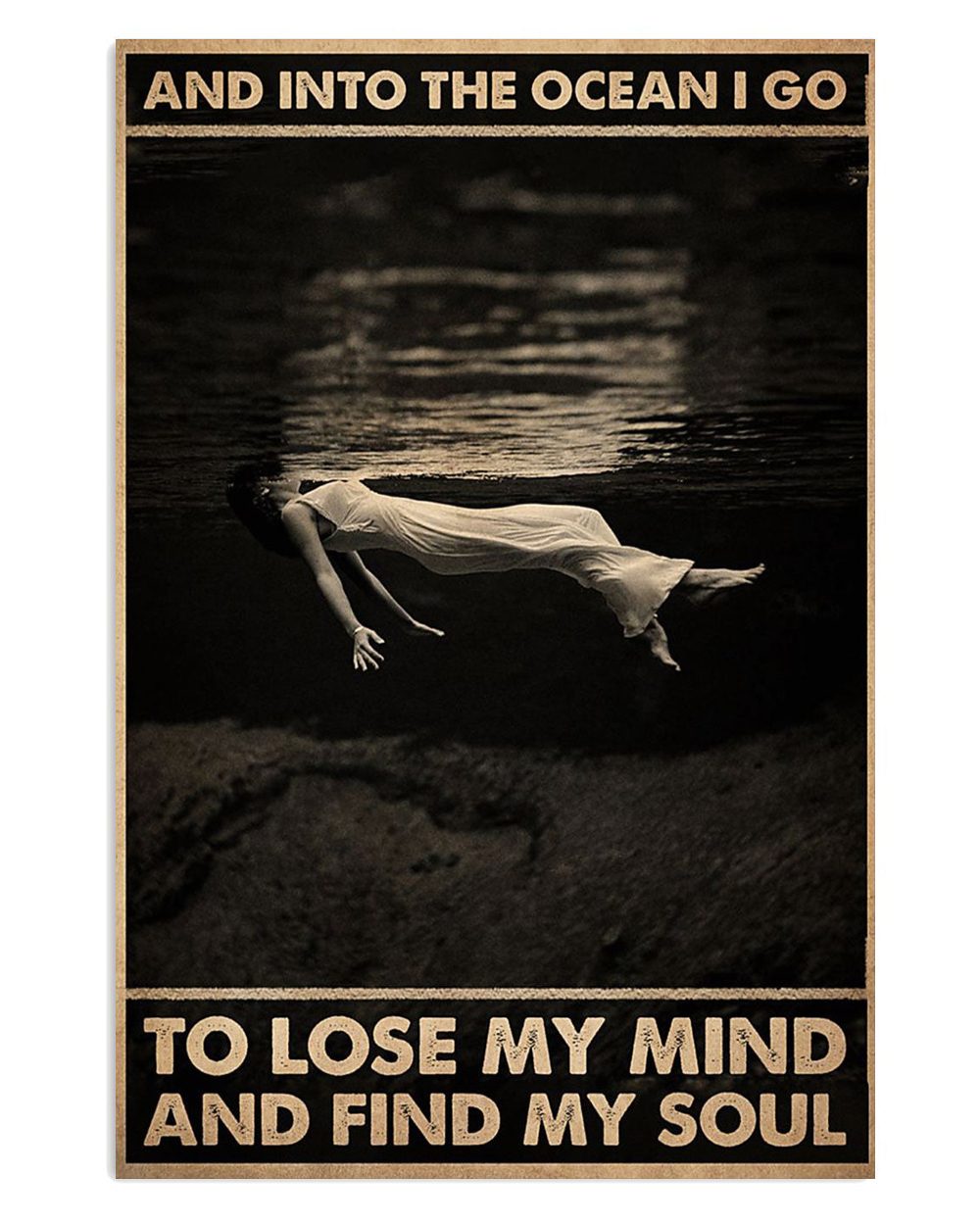 Summer Beach Ocean Lose My Mind Find My Soul Sand Sea Ocean Lover Poster