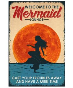 Summer Beach Ocean Mermaid Lounge Sand Sea Ocean Lover Poster