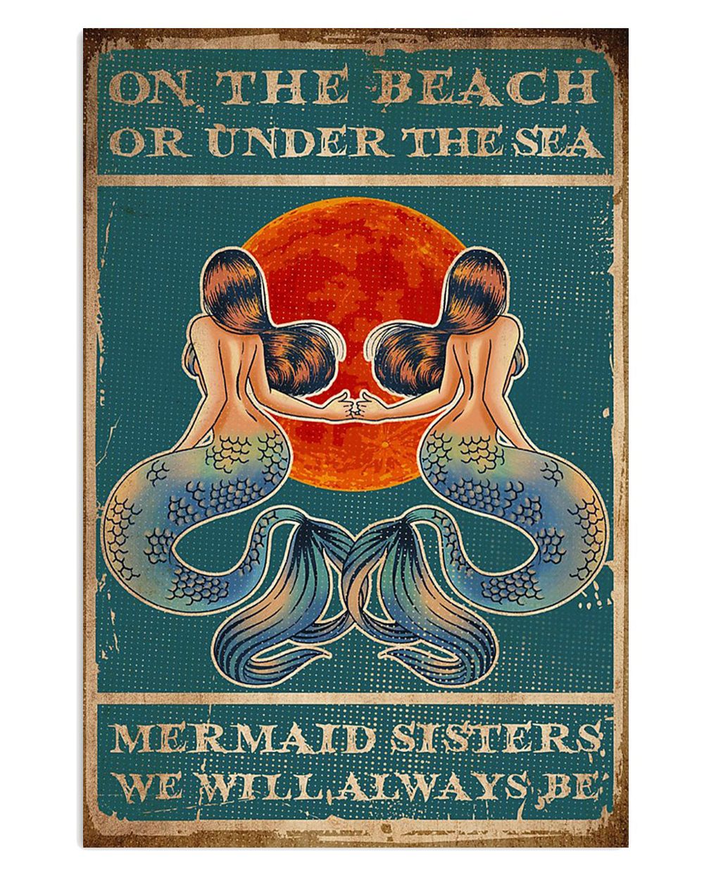Summer Ocean Mermaid Under The Sea Gift For Sand Beach Sea Lover Poster