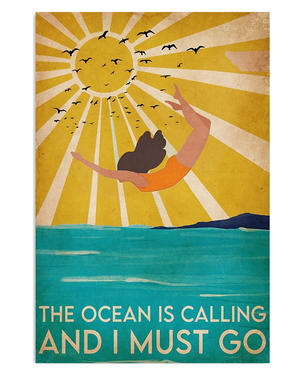 Summer Ocean Ocean Is Calling Gift For Sand Beach Sea Lover Poster