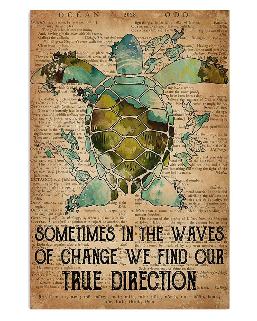 Summer Ocean Our True Direction Gift For Sand Beach Sea Lover Poster