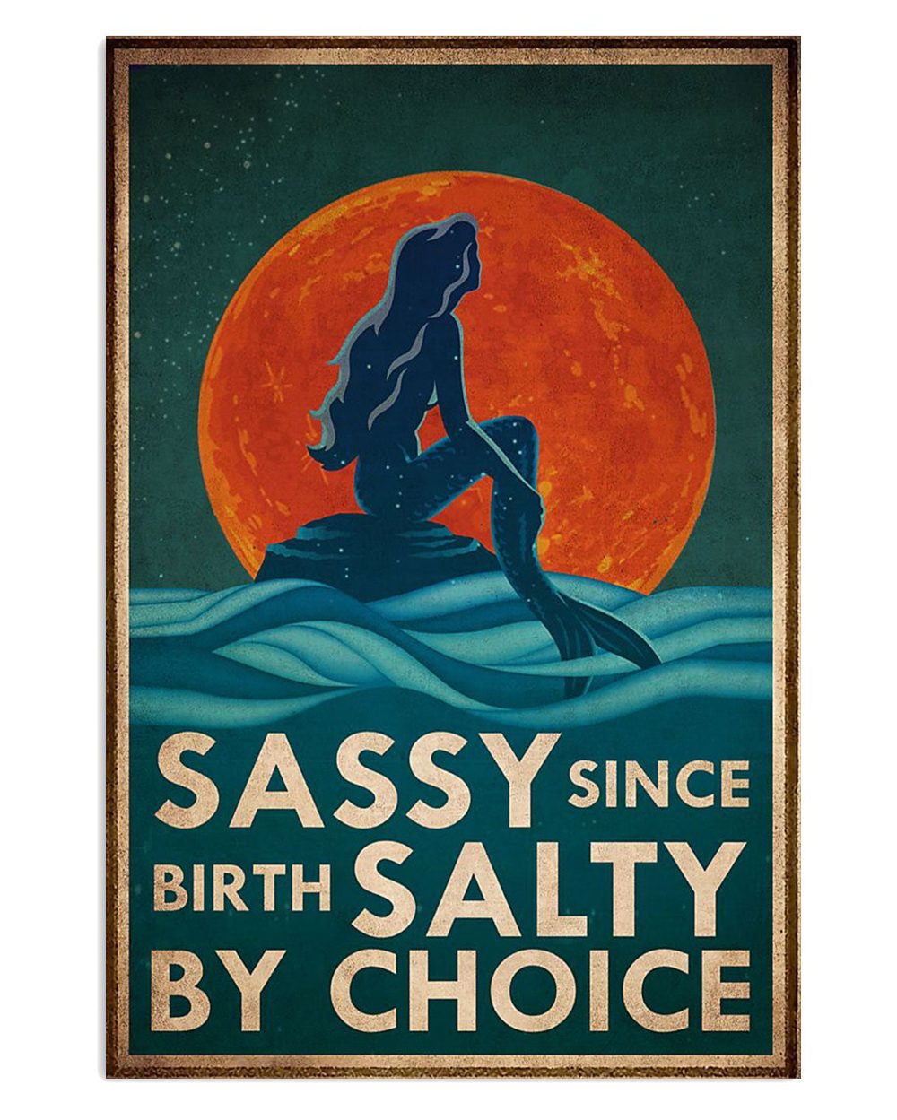 Summer Ocean Sassy Since Birth Gift For Sand Beach Sea Lover Poster