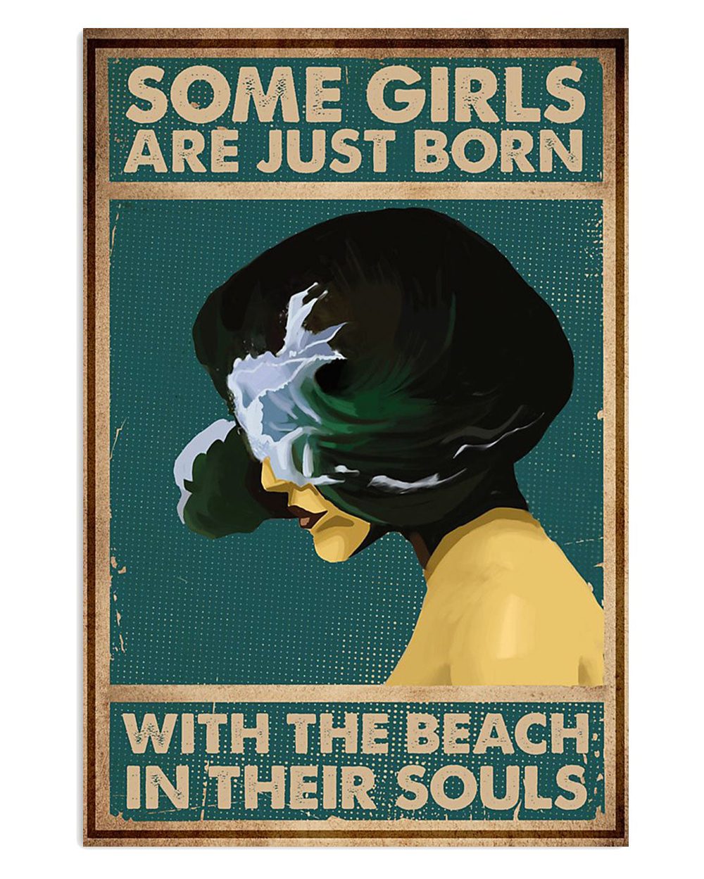 Summer Ocean Some Girls Born With The Beach Gift For Sand Beach Sea Lover Poster