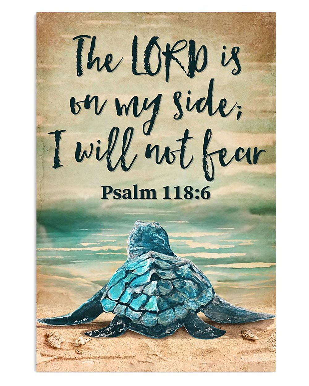 Summer Ocean The Lord Is My Side Gift For Sand Beach Sea Lover Poster