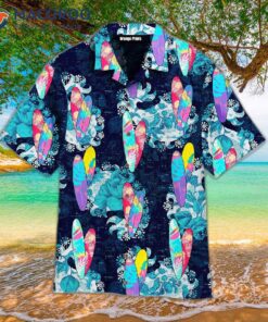 Surfboard Flower Mandala Hawaiian Shirts