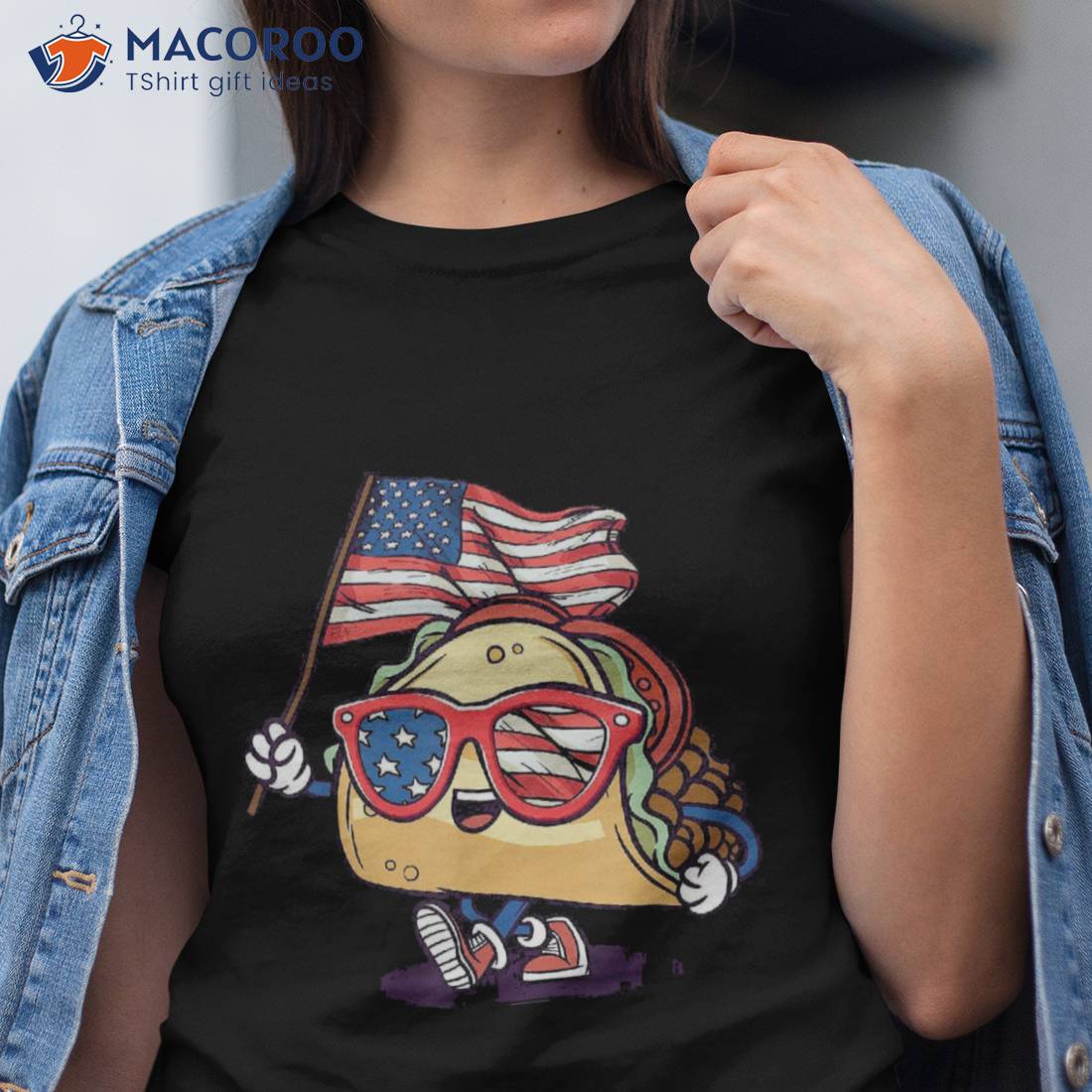 Taco Sunglasses American Flag Usa Funny 4th Of July Gifts Shirt