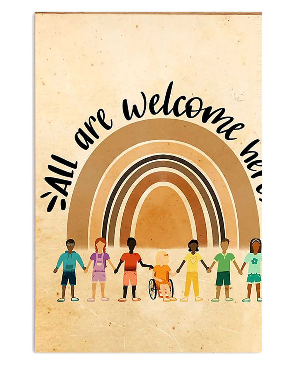 Teacher Classroom All Are Welcome Here Student Back To School Poster