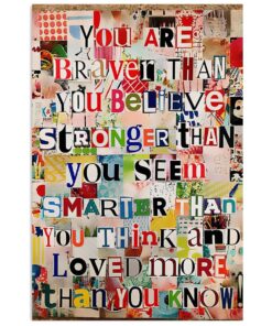 Teacher Classroom Braver Than You Believe Back To School Poster