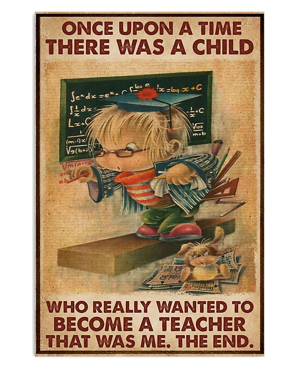 Teacher Classroom Child Wanted To Become A Teacher Back To School Poster