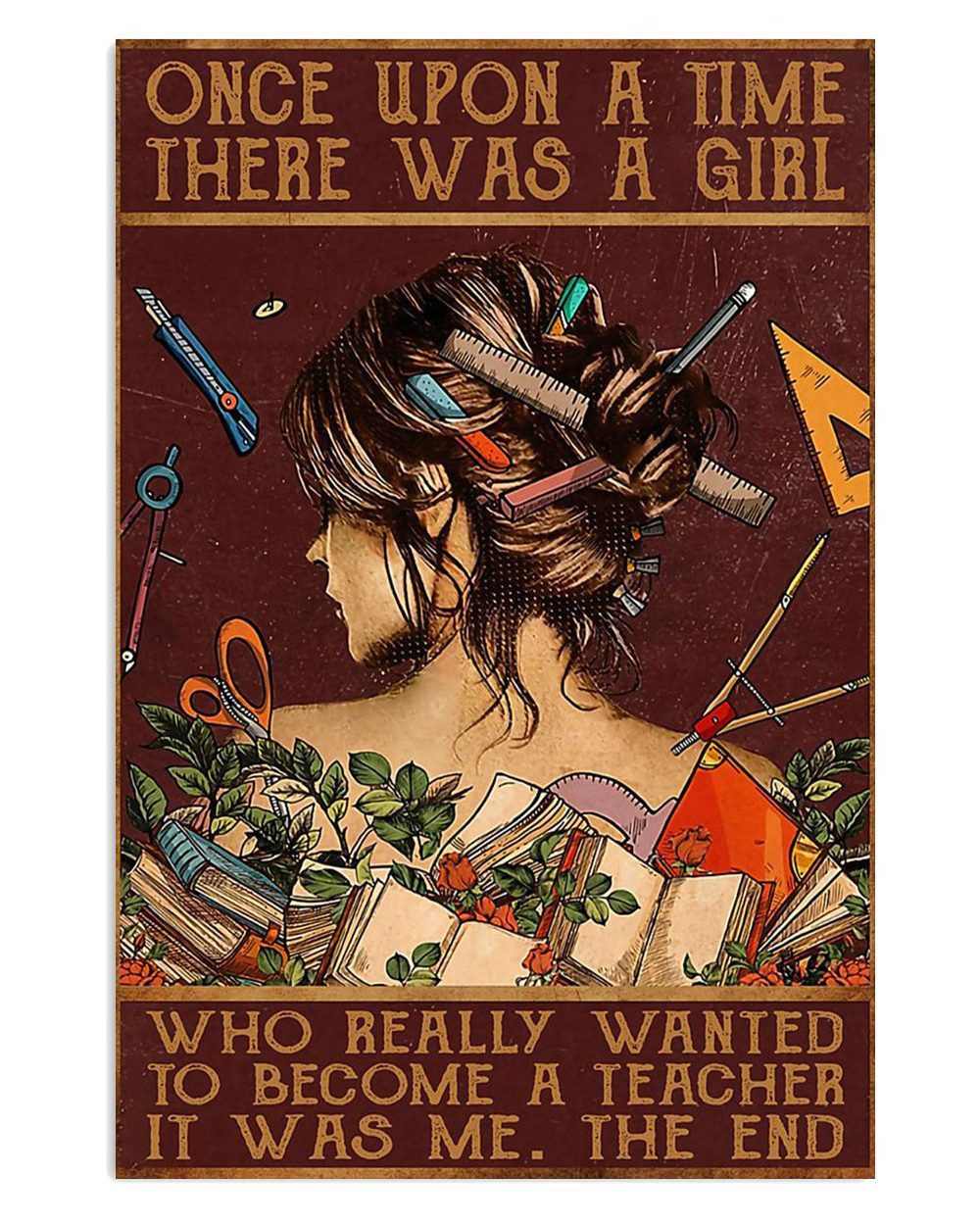 Teacher Classroom Girl Become A Teacher Back To School Poster