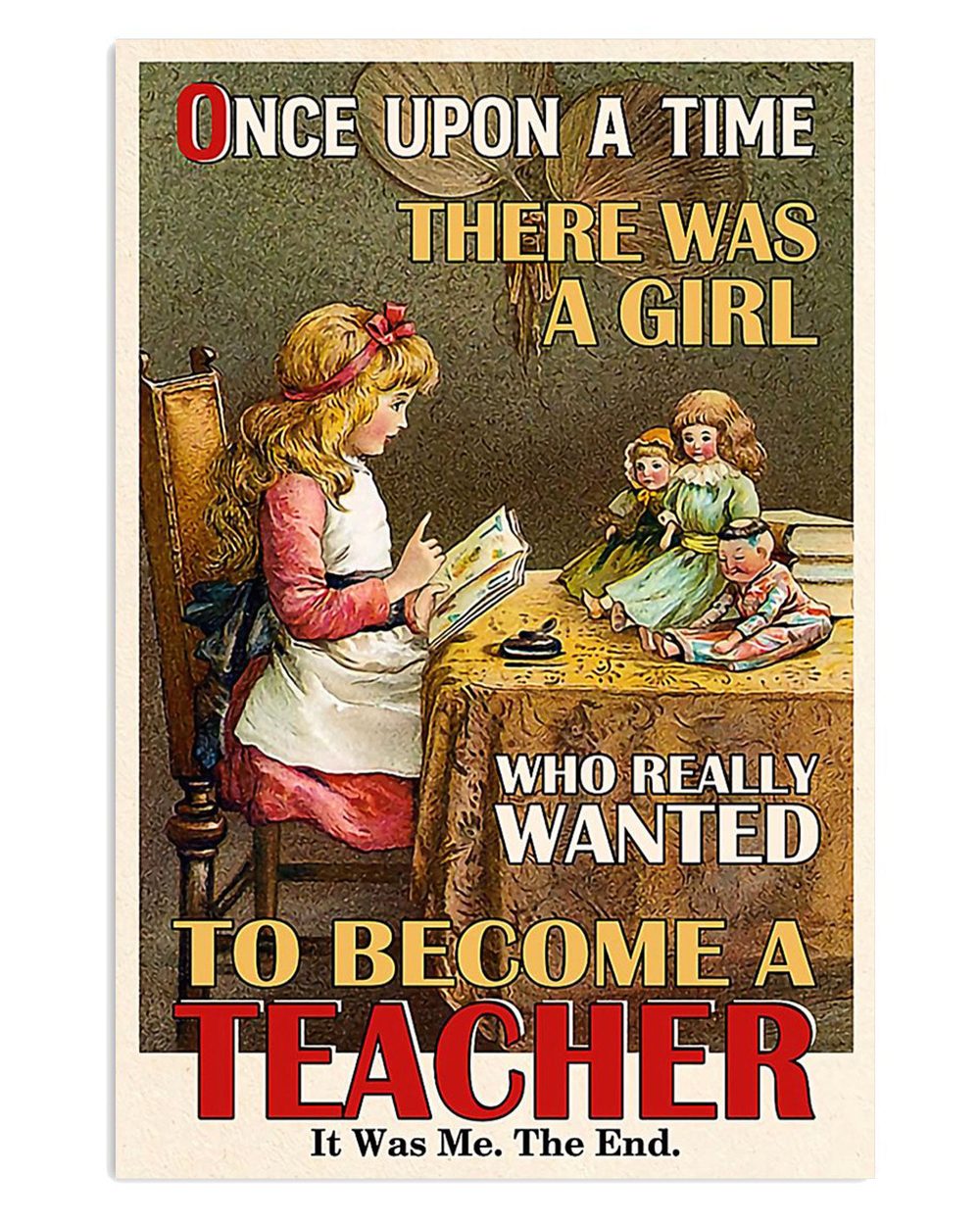 Teacher Classroom Girl Wanted To Become A Teacher Back To School Poster