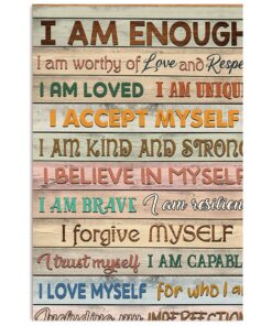Teacher Classroom I Am Enough Student Back To School Poster