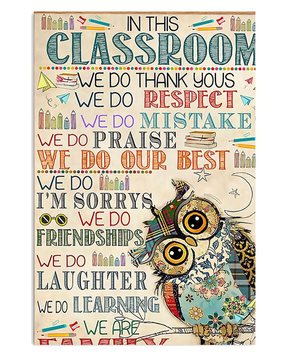 Teacher Classroom In This Classroom Student Back To School Poster