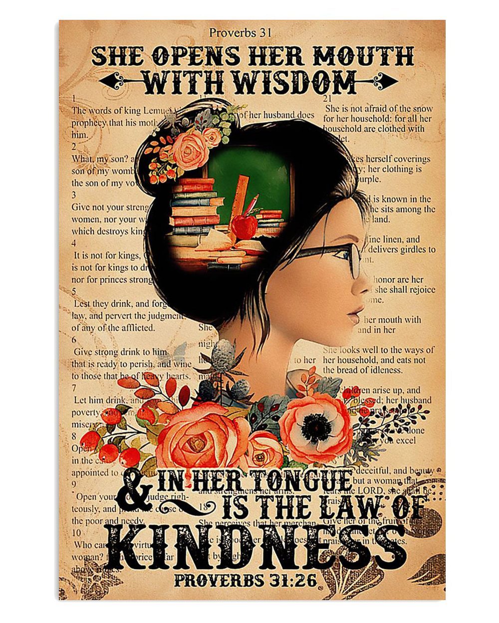 Teacher Classroom She Opens Her Mouth With Wisdom Back To School Poster