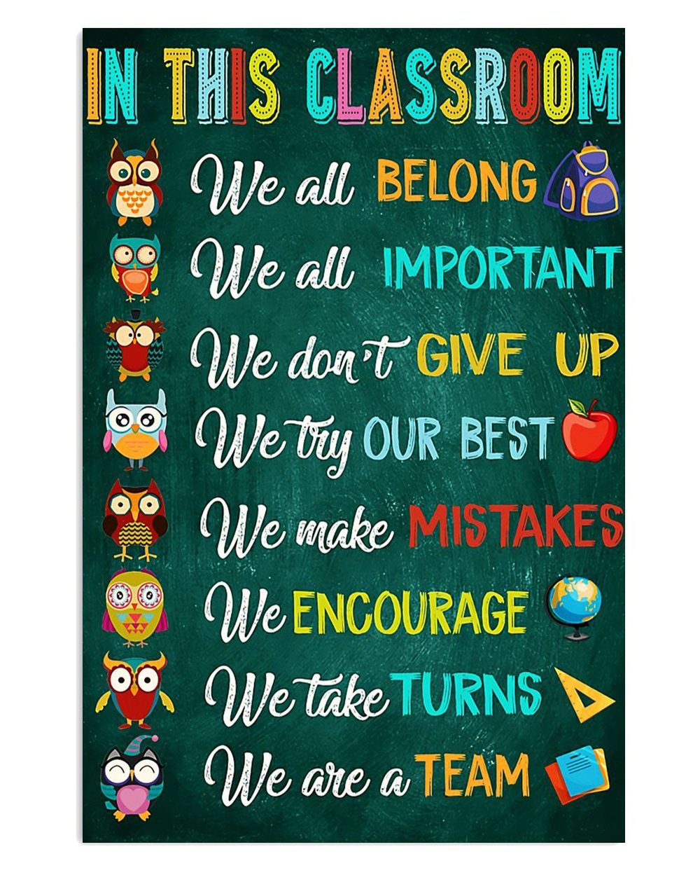Teacher Classroom Students In This Classroom Back To School Poster