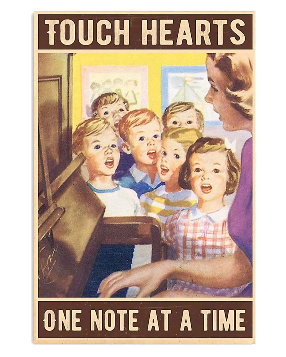 Teacher Classroom Touch Hearts One Note At A Time Back To School Poster